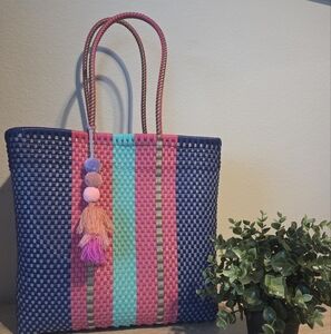 Colorful Woven Tote Bag